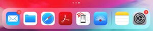iPad-Dock mit gestarteter DictaNet App