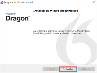 Dragon-Installation abgeschlossen