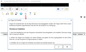 DictaNet Feature: Dragon aus DictaNet installieren