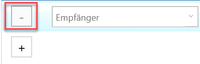 Button zur Entfernung einer Bedingung in einer DictaFlow Regel